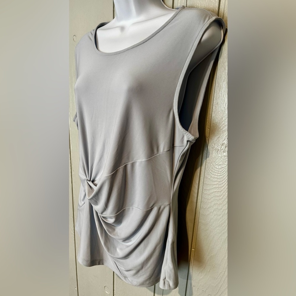 DKNY Soft Blue Knot Detail Tank Top - Picture 3 of 6